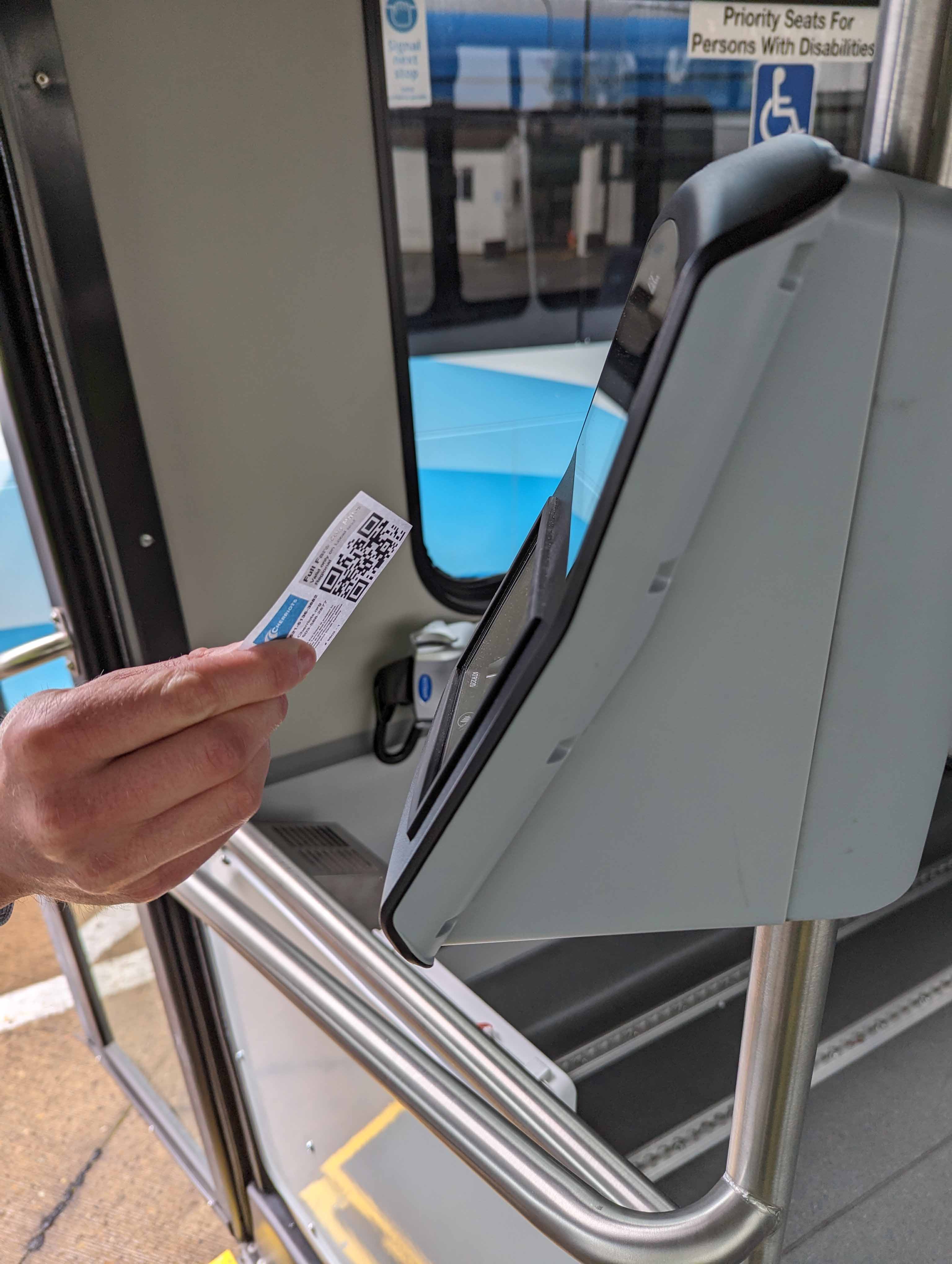 Umo QR Token Being Scanned on Umo scanner